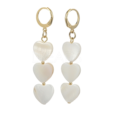 Natural Sea Shell Tassel Dangle Earring EJEW-TA00281-01-1