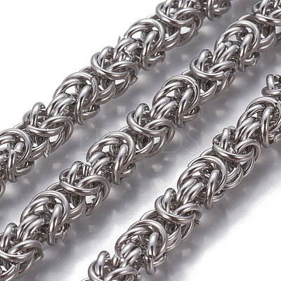Tarnish Resistant 304 Stainless Steel Byzantine Chains CHS-P007-07P-01-1