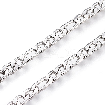 Tarnish Resistant 304 Stainless Steel Figaro Chain CHS-M003-12P-B-1