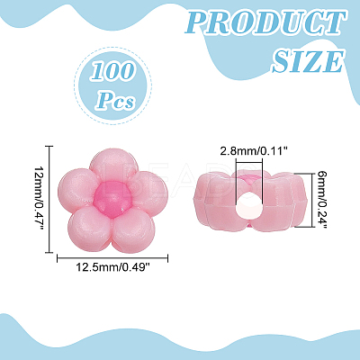 1Bag Opaque Acrylic Beads MACR-WR0001-06-1