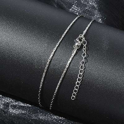 1.2MM 304 Stainless Steel Boston Link Chain Necklaces NJEW-D328-01P-04-1
