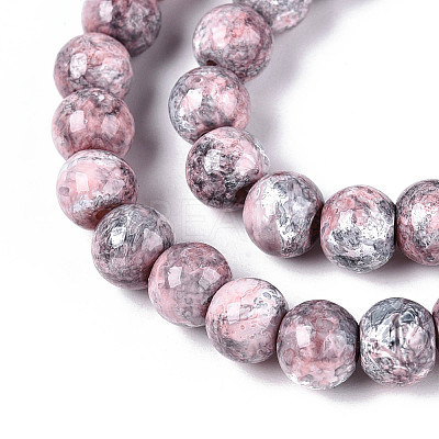 Baking Paint Glass Beads Strands X-DGLA-N016-6mm-03-1