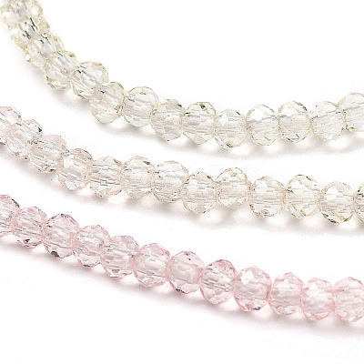 Transparent Painted Glass Beads Strands X-DGLA-A034-T1mm-A25-1