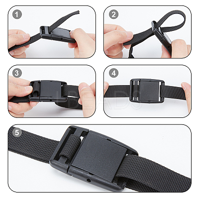20Pcs Plastic Quick Contoured Side Release Buckle KY-NB0001-45-1