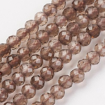 Natural Smoky Quartz Bead Strand X-G-G680-22-1