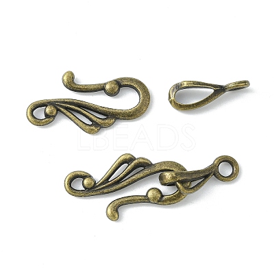 Tibetan Style Hook and Eye Clasps MLF1157Y-NF-1