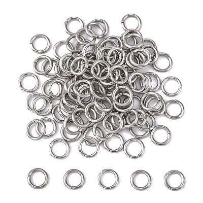 Tarnish Resistant 304 Stainless Steel Open Jump Rings STAS-Q186-02-6x1mm-1