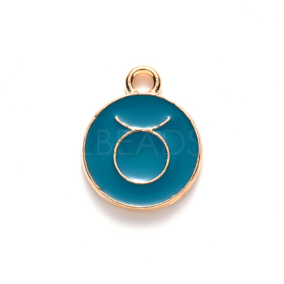 Alloy Enamel Pendants ENAM-S124-01B-05C-1