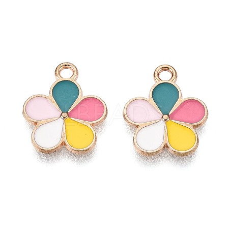 Alloy & Enamel Pendants ENAM-T021-45G-1