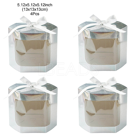 Hexagon Laser Window Paper Gift Boxes CON-FZC0002-001B-03-1