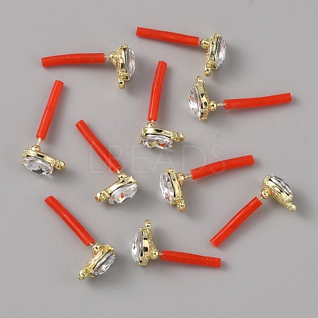 Alloy Rhinestone Stud Earrings FIND-WH0120-25A-01-1