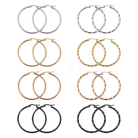 Titanium Steel Hoop Earrings STAS-TA0001-23C-1