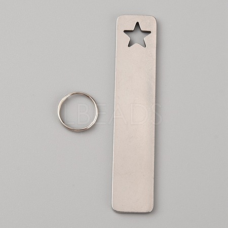 304 Stainless Steel Keychain KEYC-WH0004-35P-1