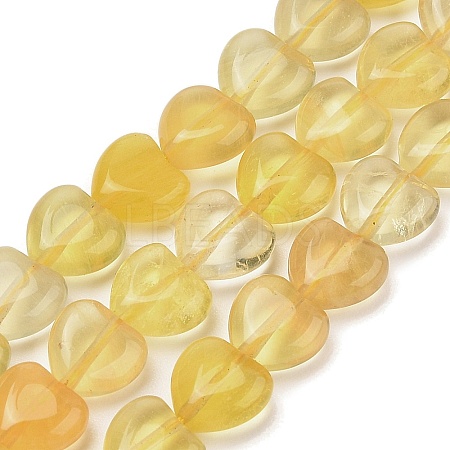 Natural Yellow Fluorite Beads Strands G-H005-C13-01-1