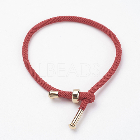 Cotton Twisted Cord Bracelet Making X-MAK-L012-04-1