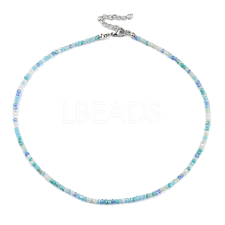 Bling Glass Beaded Necklace for Women NJEW-PH01492-02-1