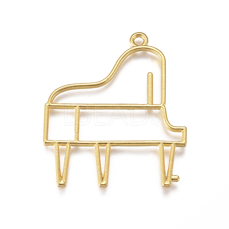 Zinc Alloy Open Back Bezel Pendants PALLOY-G274-06G-1