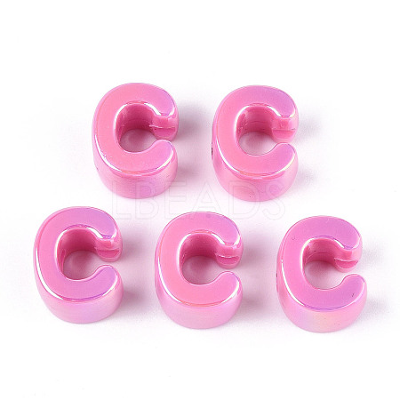 UV Plating Opaque Acrylic Beads PACR-ZX018-04C-1