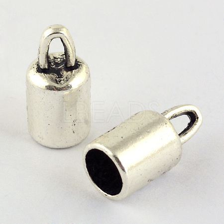 Tibetan Style Alloy Cord Ends X-TIBEP-S300-02AS-RS-1
