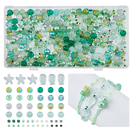 3 Bags Glass Beads GLAA-DC0001-37C-1