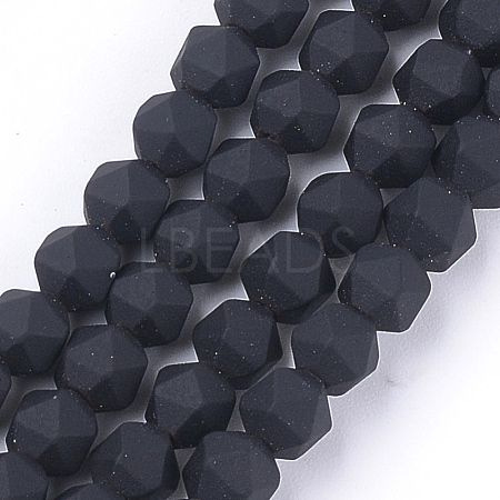 Spray Painted Non-magnetic Synthetic Hematite Beads Strands G-T116-16-17-1