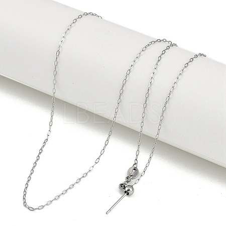 304 Stainless Steel Cable Chain Necklaces NJEW-H042-02P-1