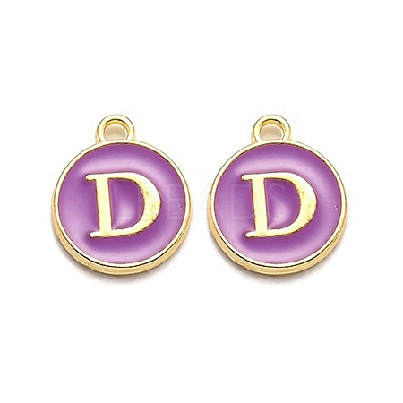 Golden Plated Alloy Enamel Charms LS-ENAM-Q437-12D-1