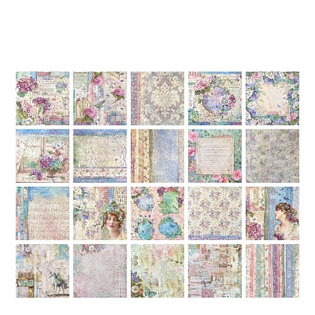 Flower Pattern Scrapbook Paper PW-WG83719-06-1