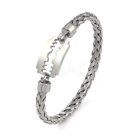 Adjustable Vacuum Plating 304 Stainless Steel Bangles BJEW-F476-01P-1