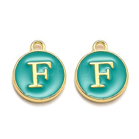 Golden Plated Alloy Enamel Charms LS-ENAM-Q437-15F-1