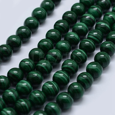 Natural Malachite Beads Strands G-F571-27AA2-4mm-1