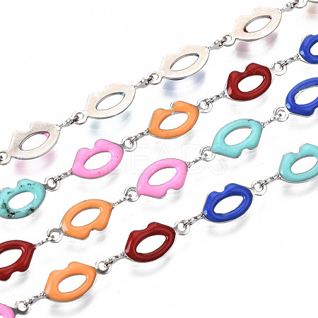 Brass Enamel Chains CHC-T012-24P-1