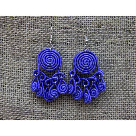 Iron Polyester Dangle Earrings FS-WG1F812-03-1
