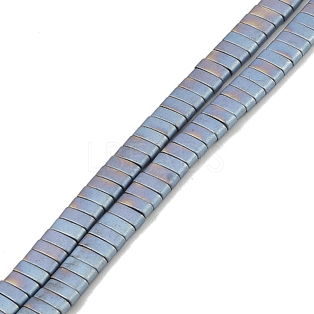 Electroplated Frosted Non-magnetic Synthetic Hematite Beads Strands G-G089-A01-10-1