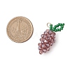 Handmade Glass Beaded Grape Pendants PALLOY-MZ00489-3