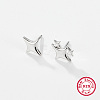 Rhodium Plated 925 Sterling Silver Ear Studs UK6907-1-1
