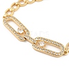 Golden Brass Micro Pave Cubic Zirconia Link Bracelets BJEW-P314-A03-G-2