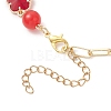 Glass & Natural Mixed Gemstone Beads Link Chain Bracelets BJEW-JB13231-5