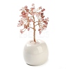 Natural Strawberry Quartz Chips Tree of Life Decorations DJEW-C016-02C-1