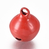 Baking Paint Iron Bell Pendants IFIN-WH0052-03N-2