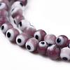 Handmade Evil Eye Lampwork Round Bead Strands LAMP-L055-4mm-04-3