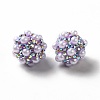 Polymer Clay Rhinestone Beads RGLA-D050-01F-3