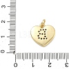 Brass Micro Pave Clear Cubic Zirconia Pendants KK-D229-01G-02-3