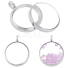 2Pcs 304 Stainless Stee Locket Pendants STAS-HY0002-24P-1