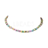 Natural Dyed Freshwater Shell Colorful Nuggets Beaded Necklaces for Women NJEW-JN05434-2
