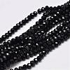 Faceted Rondelle Glass Beads Strands GLAA-I033-3mm-07-1