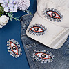 5Pcs Evil Eye Cloth Embroidered Appliques FIND-FG0003-07A-4