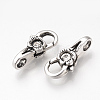 Tibetan Style Alloy Lobster Claw Clasps X-TIBE-T002-12AS-RS-2