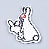 Rabbit Shape Computerized Embroidery Cloth Iron on/Sew on Patches DIY-M006-08-2