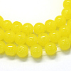 Baking Paint Imitation Jade Glass Round Bead Strands LS-DGLA-Q021-10mm-24-1